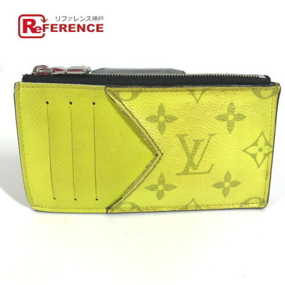 Louis Vuitton Taiga Rama Coin Wallet Case Canvas Yellow - Picture 1 of 9
